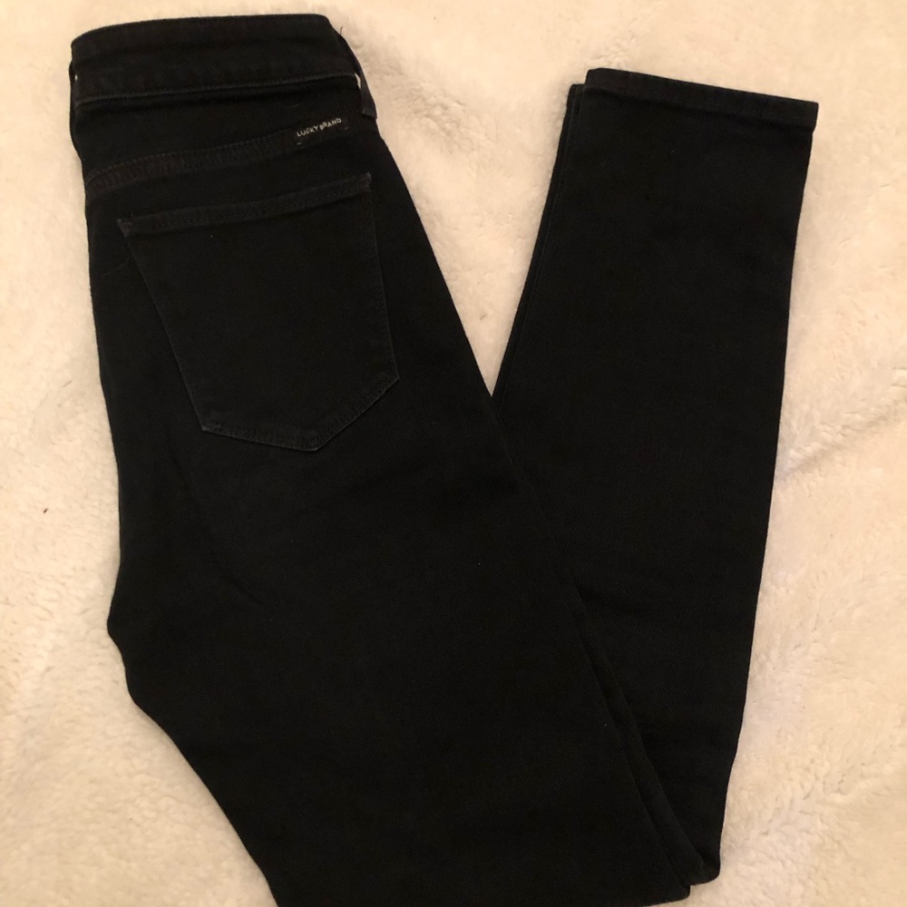 Lucky Brand Women's Dark Black Skinny Jeans